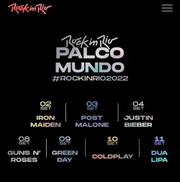 Rock In Rio 2022 - Informações oficiais