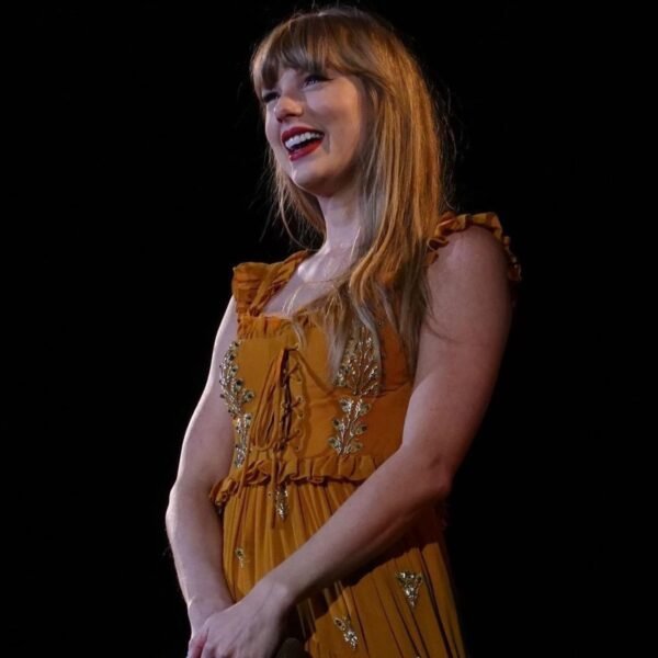 Taylor Swift durante a ‘The Eras Tour’ em Chicago