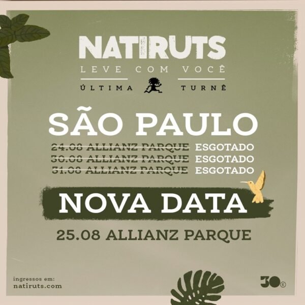 Natiruts: turnê “Leve com Você” esgota toda as datas em São Paulo!