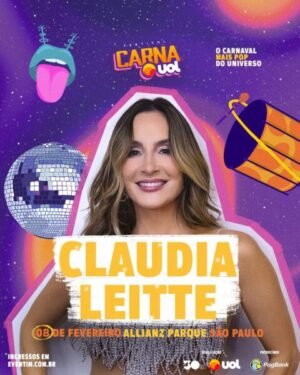 CarnaUOL 2025 traz Claudia Leitte e Christina Aguilera no line-up